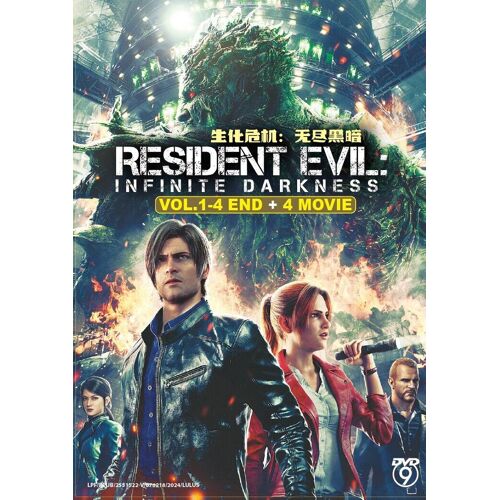 Resident Evil Infinite Darkness Vol.1-4end + 4 Movie English Dubbed Dvd