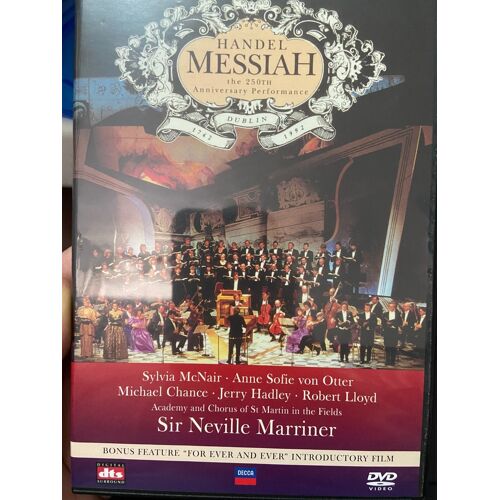 Handel Messiah The 250th Anniversary Performances Dvd Musique Classique