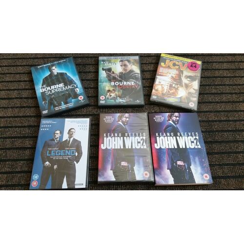 Coffret 4 Films Dvd: John Wick 2, Legend, Bourne, Jcvd - Action, Thriller