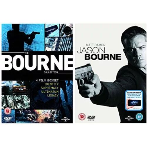 Jason Bourne - Collection Films 1-5 Dvd - Identité, Suprématie, Ultimatum, L'héritage