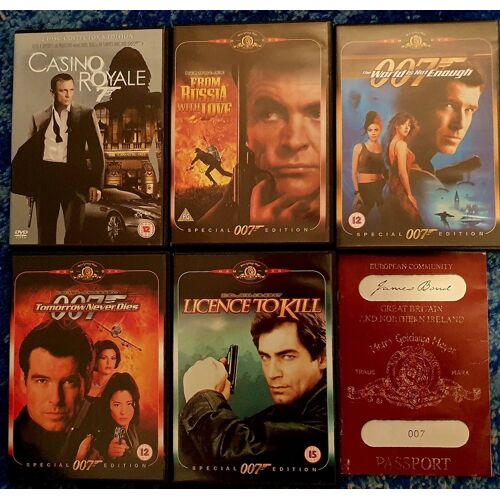 Lot De 5 Dvd James Bond 007 Licence