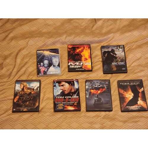 Lot De Films Dvd : Troy, Mission Impossible 2, Mission Impossible 3