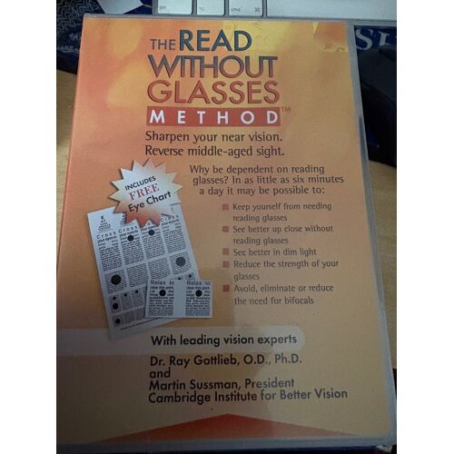 The Read Without Glasses Method With Eye Chart - Dvd