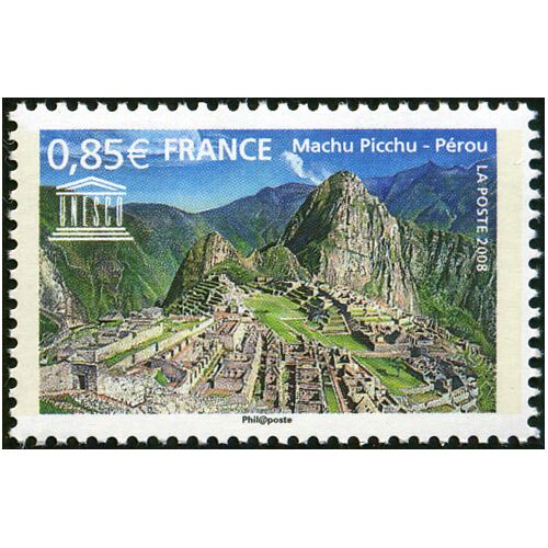 France 2008, Très Beau Timbre De Service De L'unesco, Yvert 141, Neuf** Luxe, Le Machu Picchu - Pérou.
