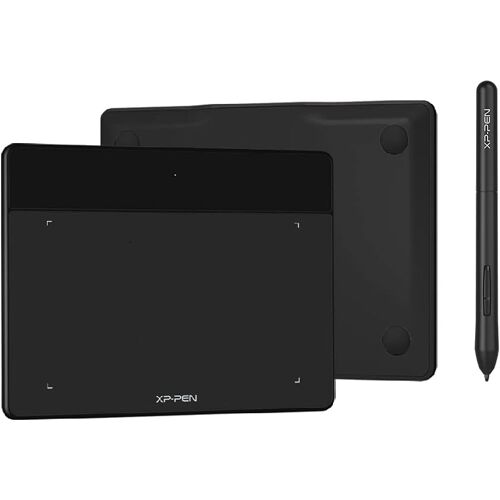 XP-Pen Deco Fun XS Tablette Graphique à Dessin Taille 4x3 Pouces Idéal pour Signature Electronique et Education à Distance - Noir Classique