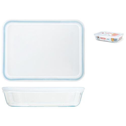 Pyrex 3283100 Boîte Hermétique Alimentaire Rectangulaire Contenant 0,8 L Transparent