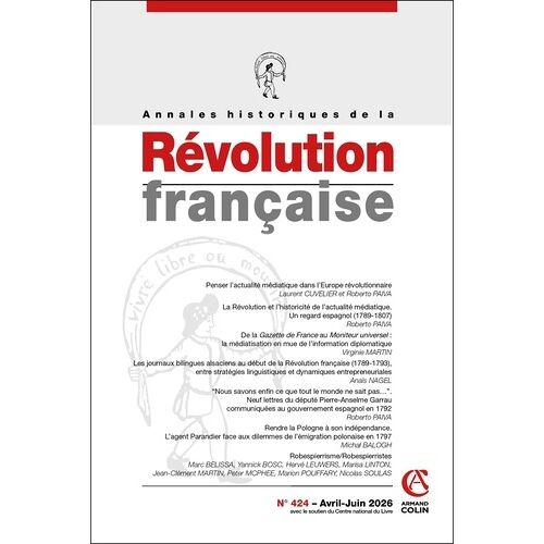 Annales Historiques De La Révolution Française Nº424 2/2026 - Varia