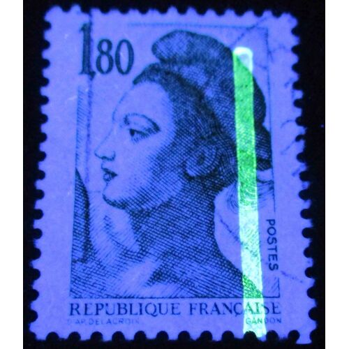 Liberte De Gandon 1.80 Vert - N° 2375 - Oblitere - Variete Bande Phospho