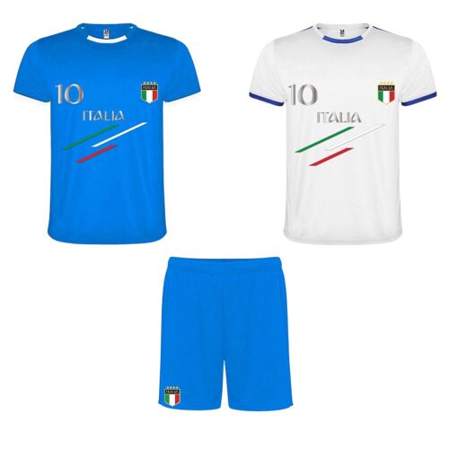 Ensemble Foot Style Italie (5 Au16 Ans) : 2 Tee-Shirts + 1 Short