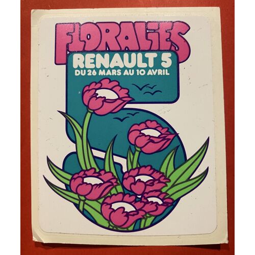 Autocollant - Floralies - Renault 5 