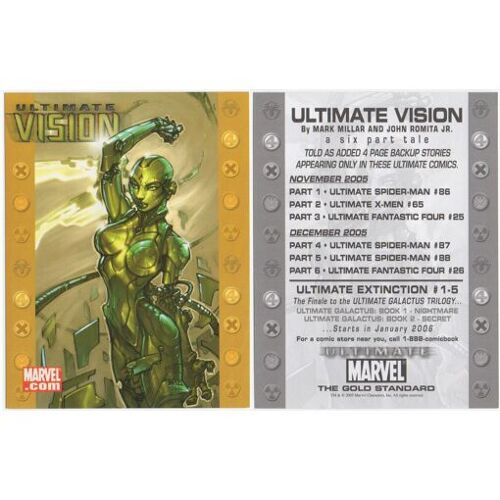 Marvel Comics Ultimate Vision (Joe Madureira) Jumbo Promo Card (2005)