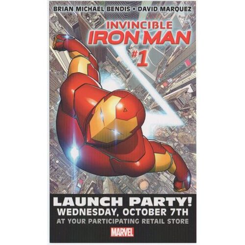 Marvel Comics Invincible Iron Man (Bendis / D. Marquez) Jumbo Promo Card (2015)