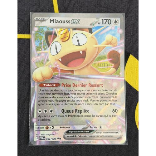 Carte Pokemon - Miaouss Ex - 062/088 - Me03 Equilibre Parfait