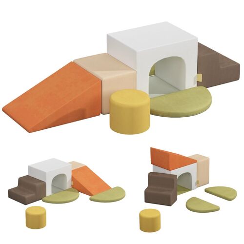 Banasuper Blocs D'équilibre En Mousse Antidérapants Xxl Pour Enfants, 7 Blocs - Coloré