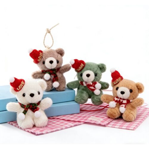 Porte-clés en peluche motif ours et c?ur 11 cm (Modèle aléatoire)