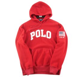Reconditionné - Pull Polaire Homme Usa Flag Rouge - Taille M - Homme - Rouge