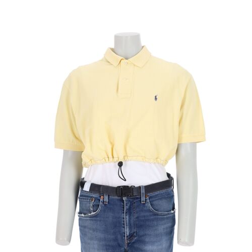 Reconditionné - Polo Manches Courtes Femme Upcycling - Taille L - Femme - Jaune