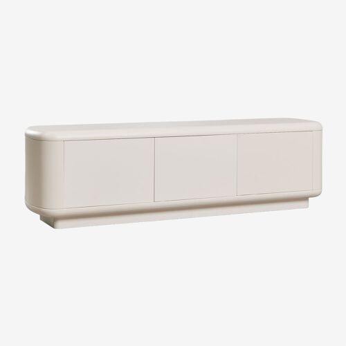 Meuble TV 160x40 cm en MDF Cixila Blanc Gardenia