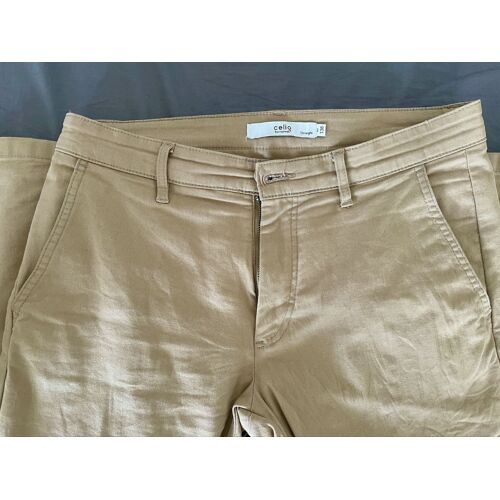 Pantalon Celio Homme Marron Clair – Straight – T38 – Très Bon État