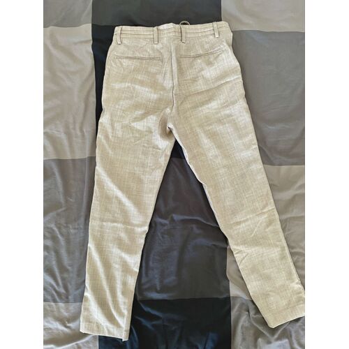 Pantalon Celio Homme Beige Clair À Carreaux – T36 – Très Bon État