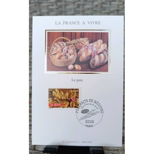 Timbre Le Pain - La France À Vivre. Fdc Carte Premier Jour 26/03/2004. Yt N°3649