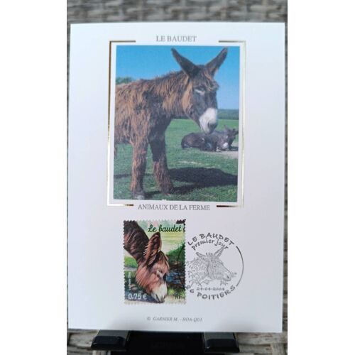 Timbre Le Baudet - Animaux De La Ferme. Fdc Carte Premier Jour 24/04/2004. Yt N°3665