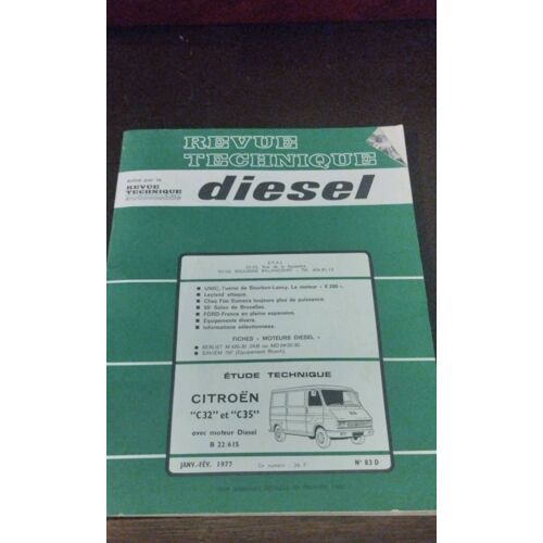 Rta Revue Technique Diesel Citroën C32 Et C35 Avec Moteur Diesel B 22/615