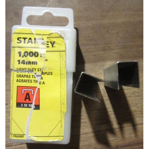 Boîte de 834 agrafes Stanley 14mm Type A  1-TRA209T