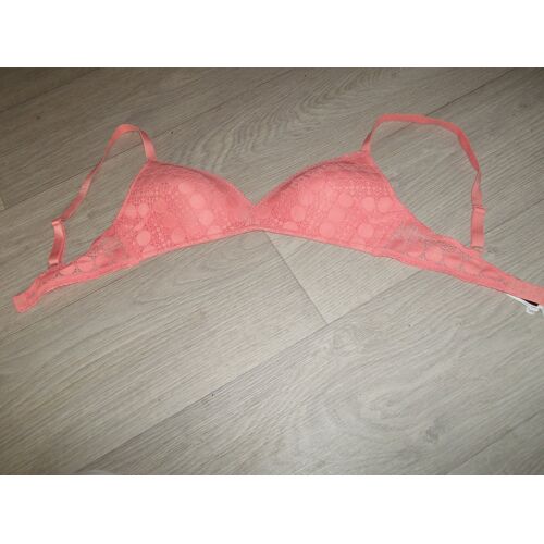 Soutien Gorge Etam Orangé, Dentelle, Doublé 90c Tbe