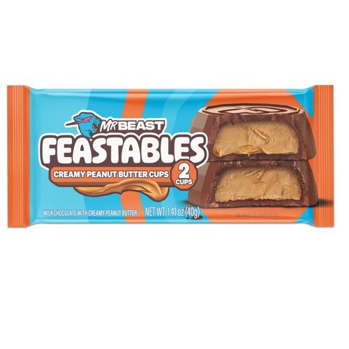 Feastables Cups Au Beurre De Cacahuètes Onctueux - 9 X 24 X 2 X 20 G