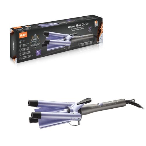 Raf Brosse Soufflante Et Lissant Cheveux 3-En-1 - 30 W, Chauffe Rapide, Câble Pivotant À 360°, Conception À Peigne Réduit Pour Boucler, Lisser Et Sécher Les Cheveux