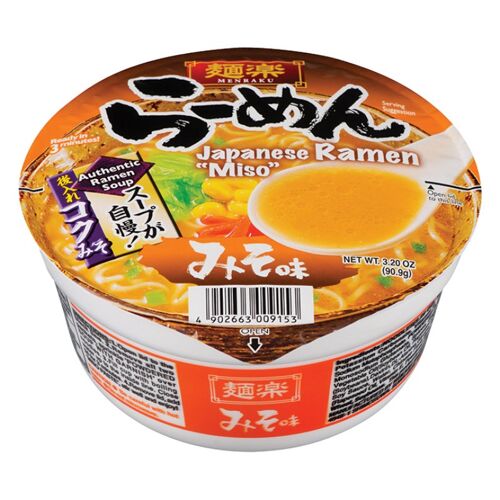 Hikari Miso Menraku Ramen Instantané En Bol Saveur Miso 90 G