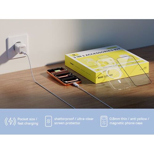 Baseus Coffret cadeau OS Kit accessoires 3 en 1 pour iPhone 17 Pro Max