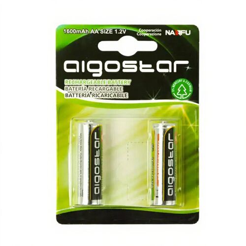 Piles Rechargeables AA Aigostar 1600 mAh 1,2 V ¿ Lot de 2