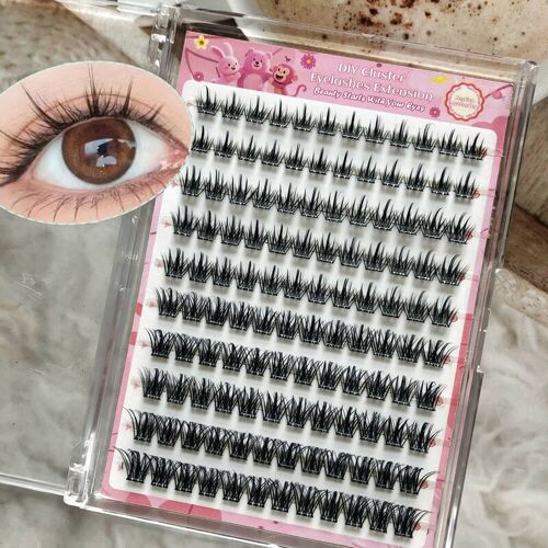 Meomagic Extensions De Faux-Cils Précollees (Pince À Épiler Non Incluse) - 10 Lignes - 120 Pièces - Wm23 