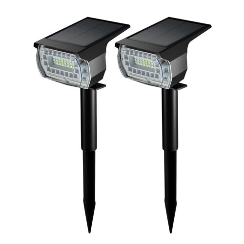 Vivreal Lot De 2 Projecteurs Solaires 57 Led Lumière Blanche Cpd-17