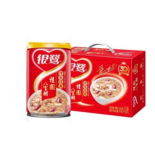 Yin Lu Congee Aux Huit Trésors Aux Longanes Et Aux Graines De Lotus 360 G X 12 Boîtes (Carton Complet)