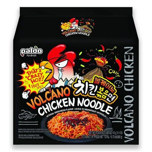 Paldo Nouilles Volcano Au Poulet 140 G Pack De 4
