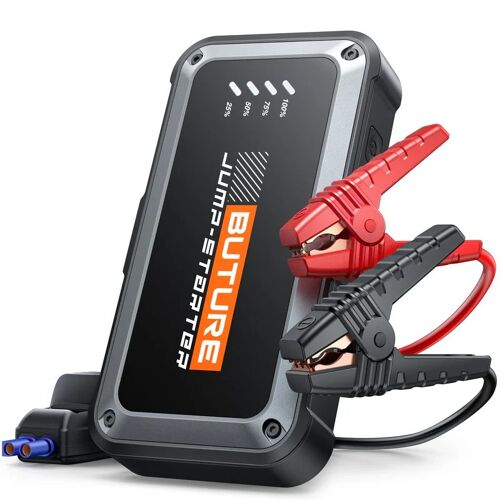 Buture Beta08 Démarreur De Batterie Portable 3000a ¿ Démarreur De Batterie 3 En 1 Pour Véhicules 12 V (Jusqu'à 9,0 L Essence / 8,5 L Diesel), Batterie Externe 16 800 Mah, Lampe Led Grand Angle À 4 Modes
