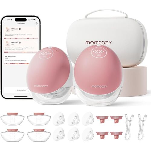 Momcozy M9 Mobile Flow¿ Tire-Lait Mains Libres - Bordeaux