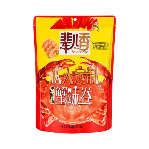 Bei Er Xiang Snacks Épicés Saveur Crabe - 188 G