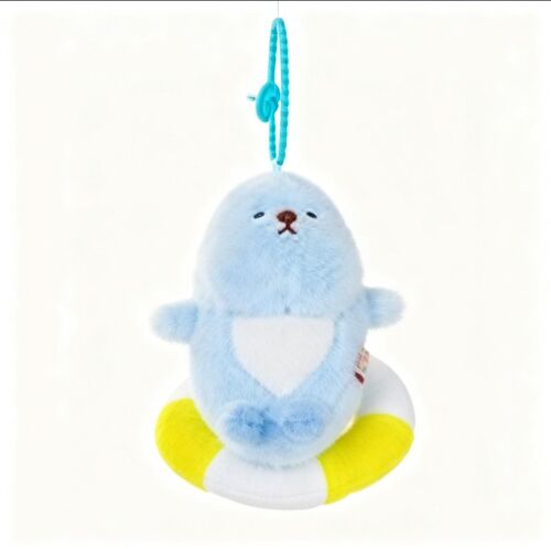Jouet en peluche YS - Bouée de natation en forme de dauphin, Bleu, 10 cm