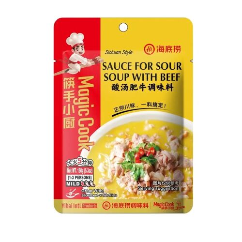 Haidilao Assaisonnement Pour Soupe Aigre Au B?uf - 150 G