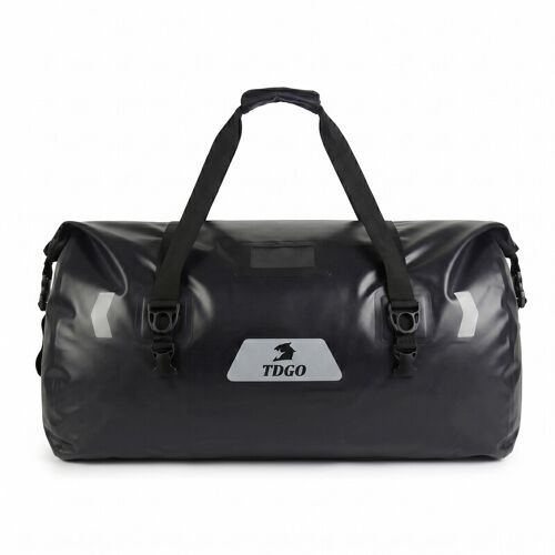 Sac Arrière Moto 36l, Sac À Dos Grande Capacité En Pvc, Rangement Universel Pour Moto, Sac Étanche À Fermeture Enroulable Avec Bandes Réfléchissantes, Adapté Au Camping, Tout-Terrain Et Kayak, Sangles À Démontage Rapide, Sac Latéral Et Arrière Pour Moto