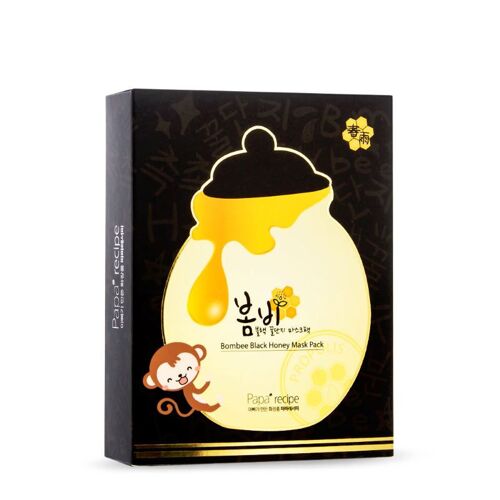 Papa Recipe Bombee Lot De 10 Masques En Tissu Au Miel Noir 