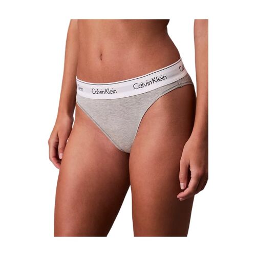 Calvin Klein Tanga En Coton Et Modal Icon Gris 2x