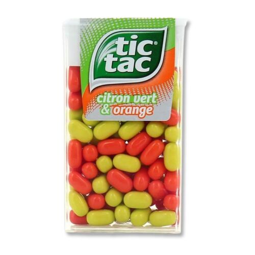 Tic Tac Bonbons Saveur Citron Vert Et Orange 18g