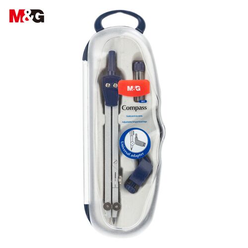 M&g Set De Compas En Métal Avec Adaptateur Universel Et Boîte De Rangement, Diamètre Maximum 36 Cm