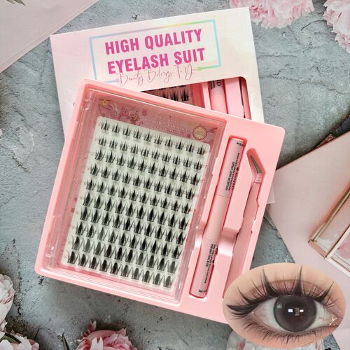 Meomagic Classique - Kit De Extensions De Cils Avec Pinces À Épiler Et Colle, 10 Lignes - Wm17 
