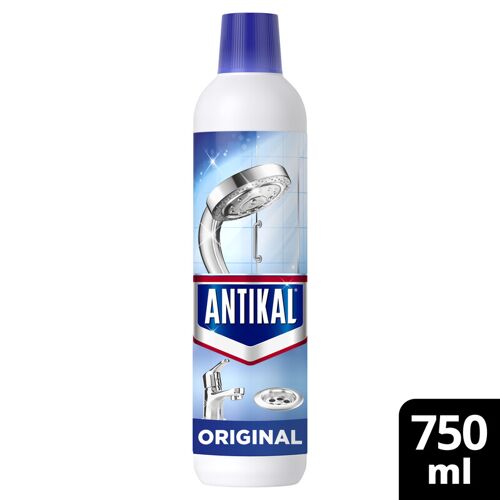 Antikal Gel pour Salle de Bain 750ml, Technologie Anti-Gouttes, Élimine Jusqu¿à 99.99% Du Calcaire, Parfum Classique